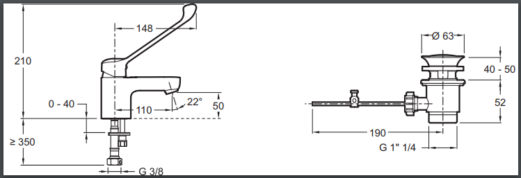 Смеситель для раковины Jacob Delafon Easy E16024-4-CP