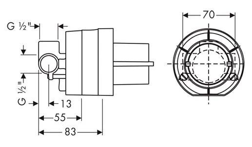 Душ гигиенический Hansgrohe Logis 71666000/32127000/27454000 хром, белый