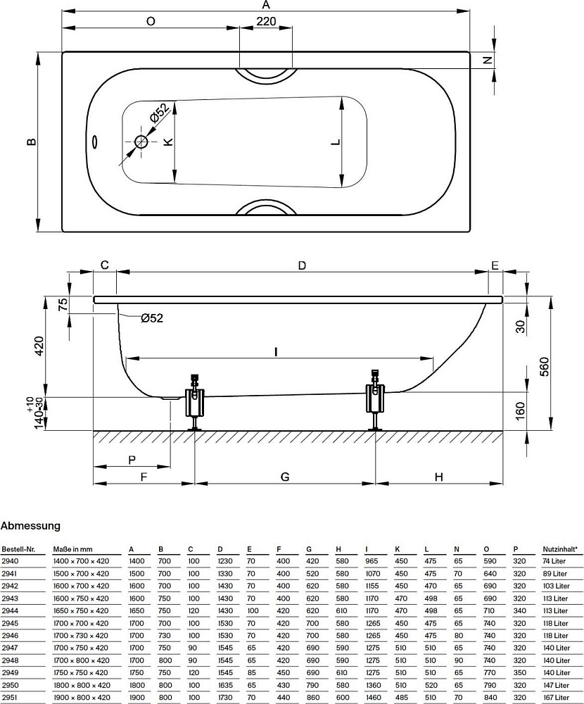 Стальная ванна Bette Form 165x75 см 2944-000PLUS с покрытием Glasur® Plus