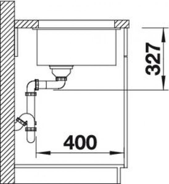 Кухонная мойка Blanco Subline 400-U 523431 кофе