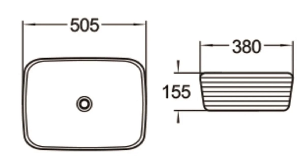 Раковина накладная SantiLine SL-1060 белый