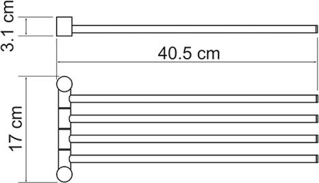 Полотенцедержатель WasserKRAFT K-1034BLACK, черный матовый