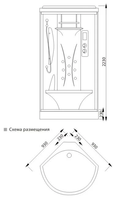 Душевая кабина Edelform Roma EF-1010T