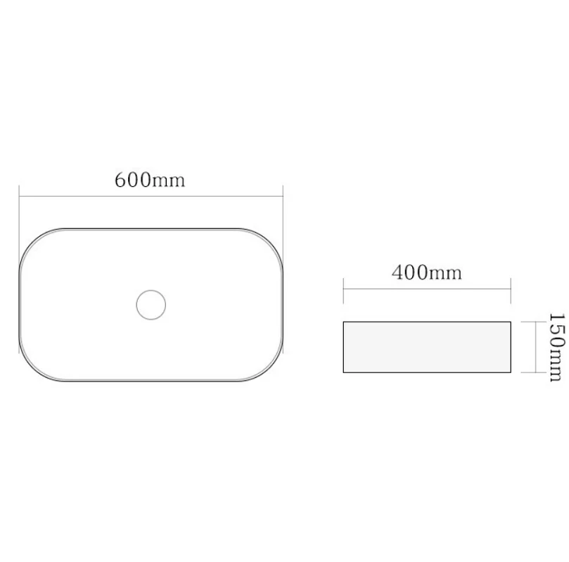 Раковина накладная SantiLine SL-1017MB черный