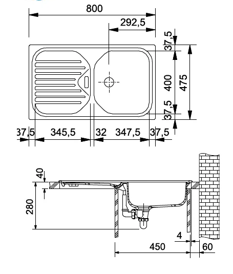 Кухонная мойка Franke Euroform 114.0175.402 бежевый