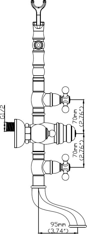 Смеситель Seaman Eco Koblenz SSN-2368D для ванны с душем