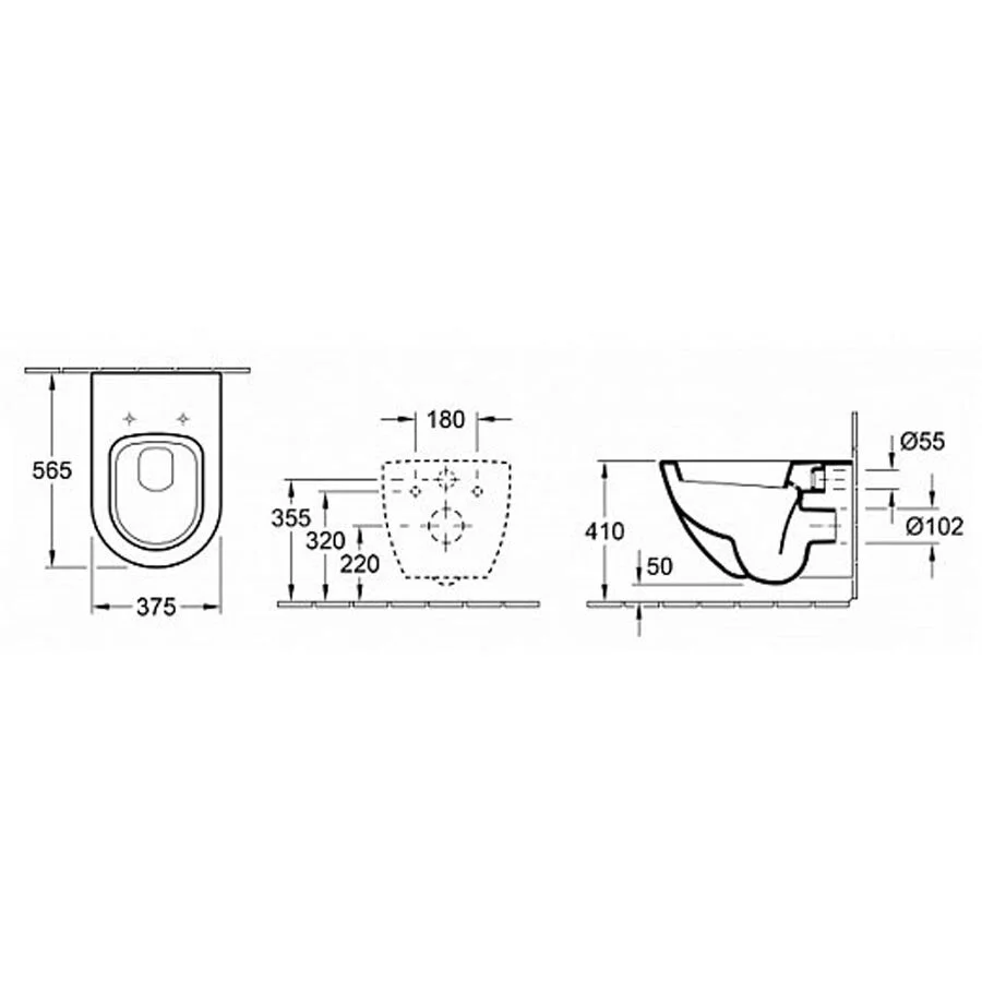 Подвесной унитаз Villeroy&Boch Verity Design 5671 H1 01