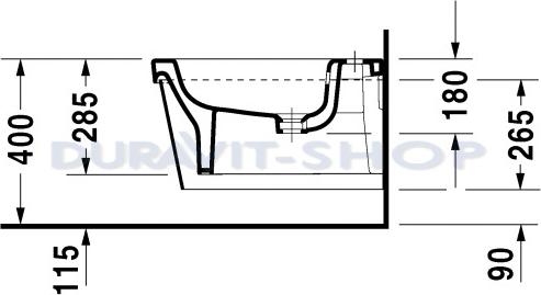 Подвесное биде Duravit Esplanade 2265100000