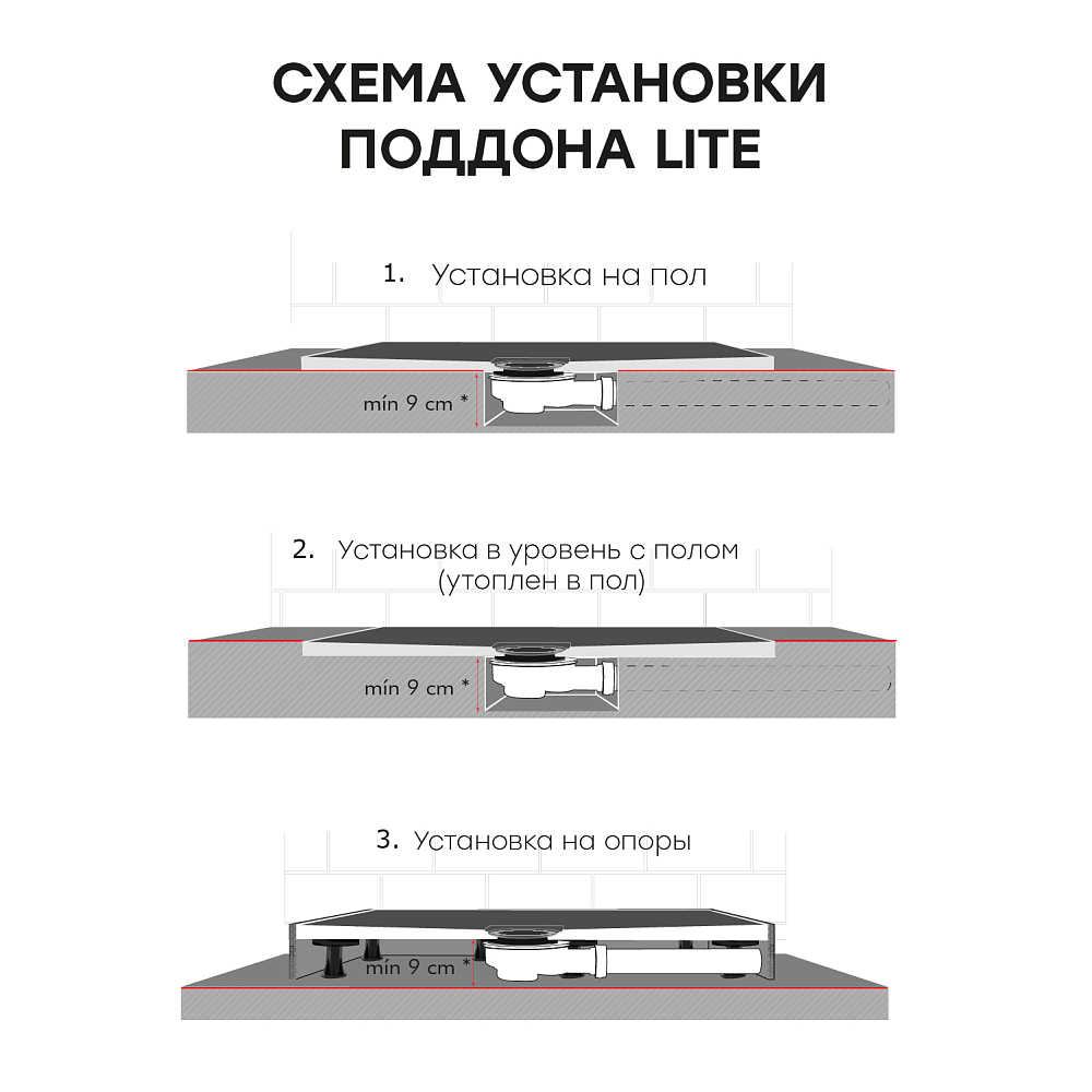 Душевой поддон 140х90 Stpool Lite 1237430 белый