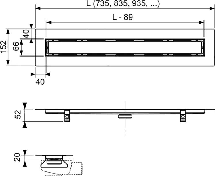 Душевой лоток Tece Drainline 651000 100 см