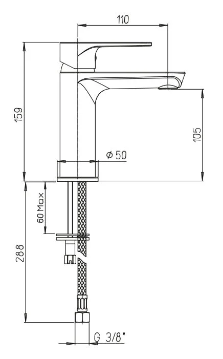 Смеситель для раковины Paini Flat KKCR205LMKM хром