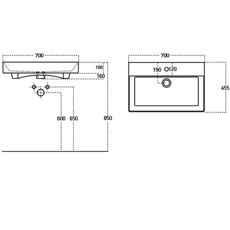 Раковина Sanovit Slim Synergy 322383 черный