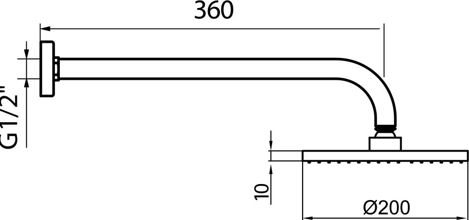 Верхний душ Webert Comfort AC0013015 pvc