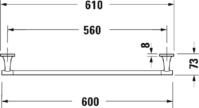 Полотенцедержатель Duravit Starck T 0099421000 60 хром