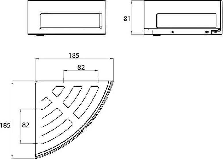 Полка корзина Emco System2 3545 001 24 угловая, хром