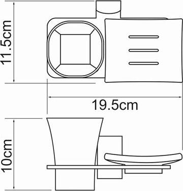 Стакан с мыльницей Wasserkraft Leine K-5026