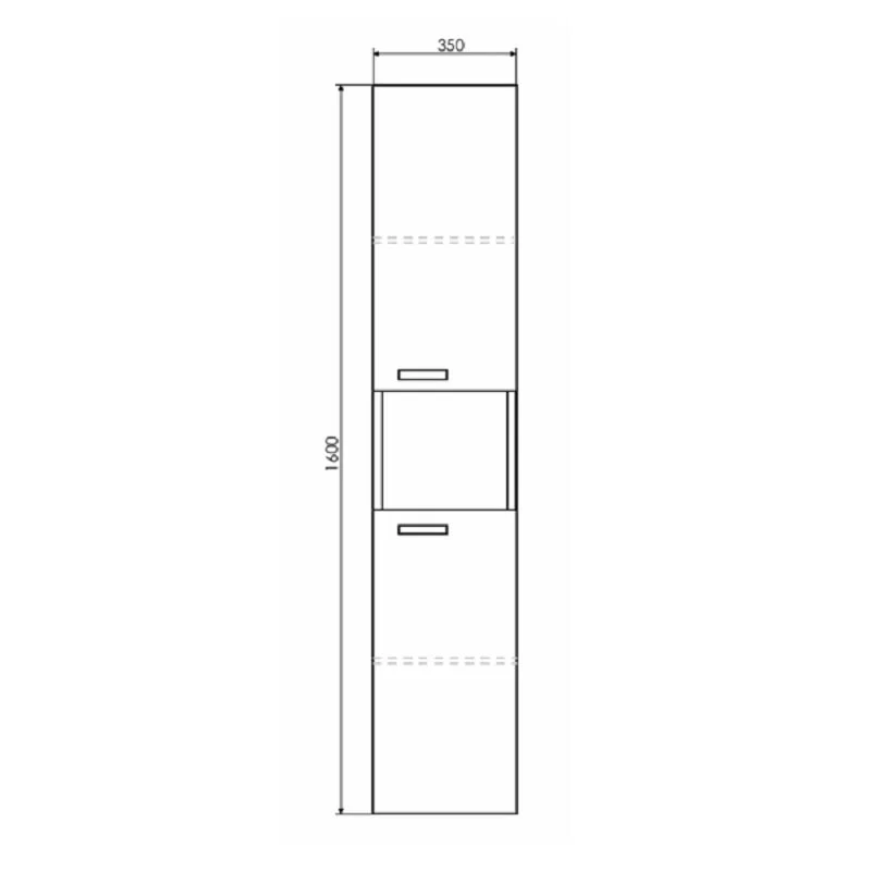 Шкаф-пенал Comforty Никосия 00-00015953 белый