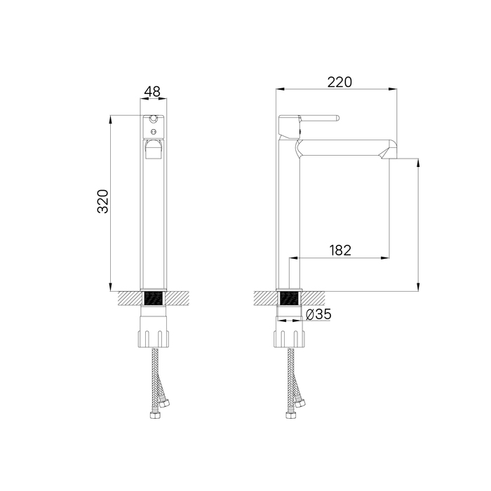 Смеситель для раковины Iddis Aiger AIGBL01i01 черный матовый