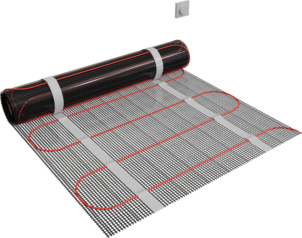 Теплый пол Ewrika MAT EWR 150-6 самоклеящийся, под плитку, под паркетную доску, под керамогранит