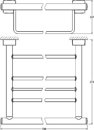 Полка FBS Esperado ESP 043 для полотенец 70 см