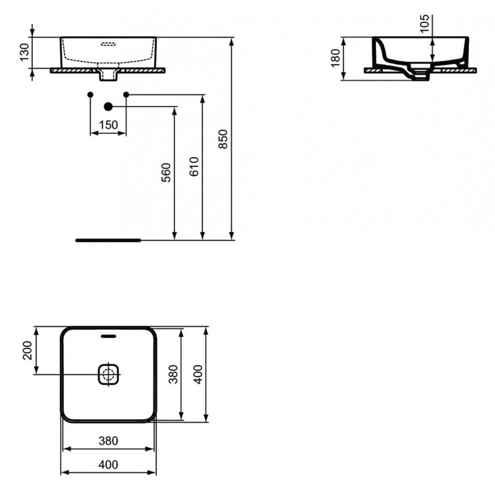 Раковина накладная Ideal Standard Strada II T296301 белый