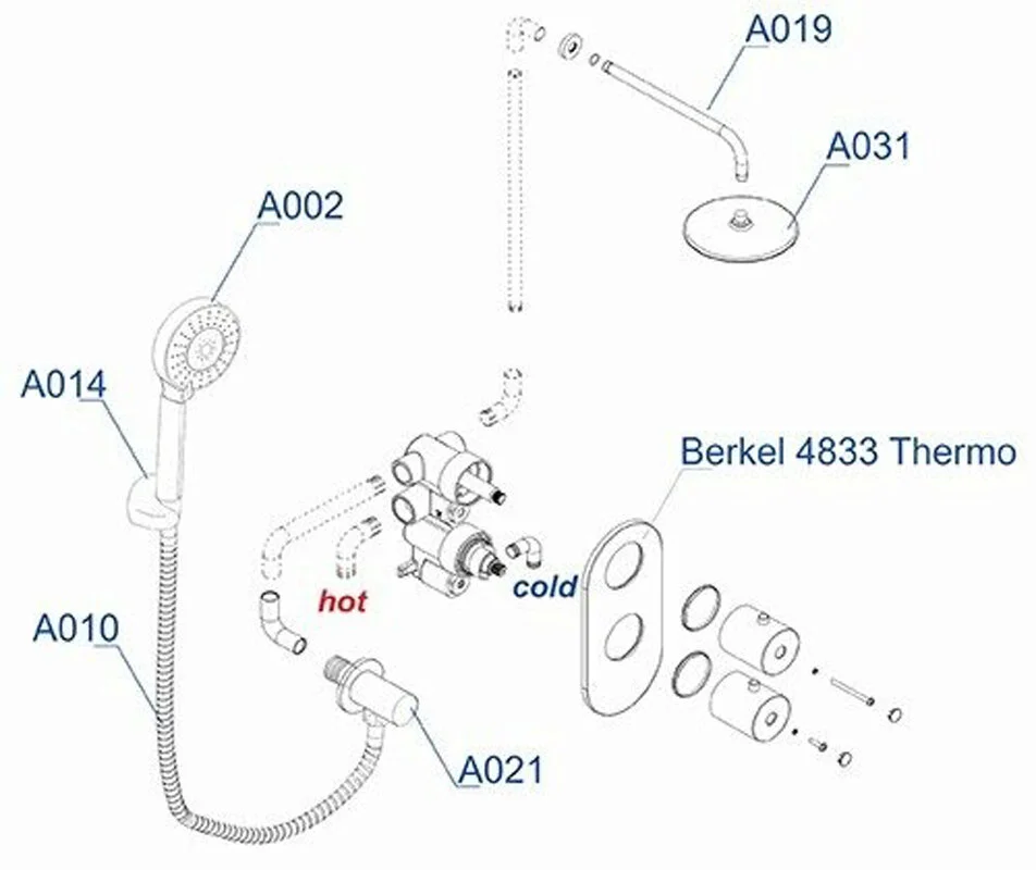 Душевая система WasserKRAFT серия A A16031 хром