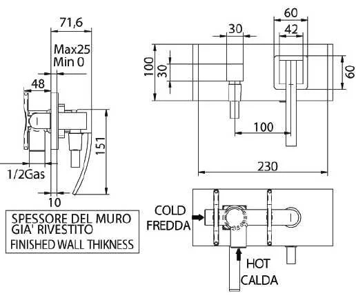 Смеситель для душа Bandini Seta 774520PN00 хром