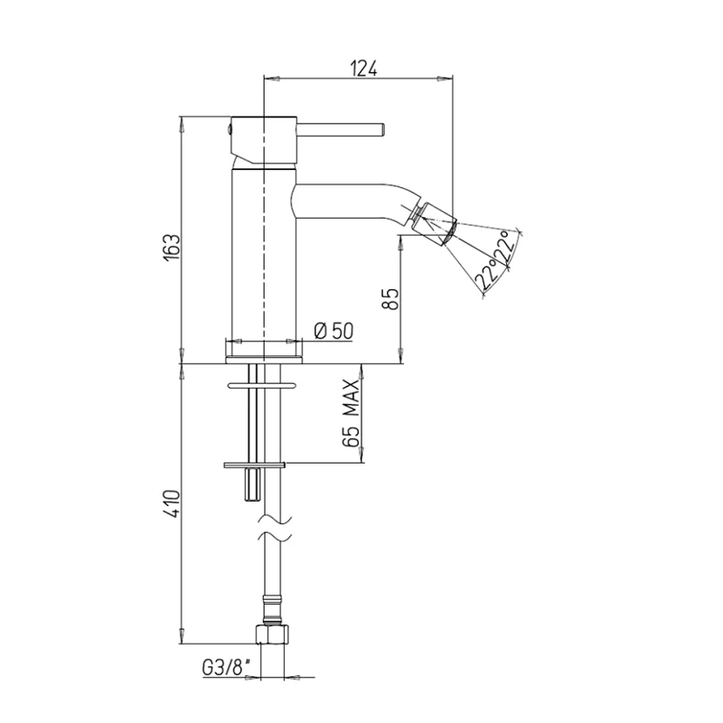 Смеситель для биде Paini COX 78PZ304O черный