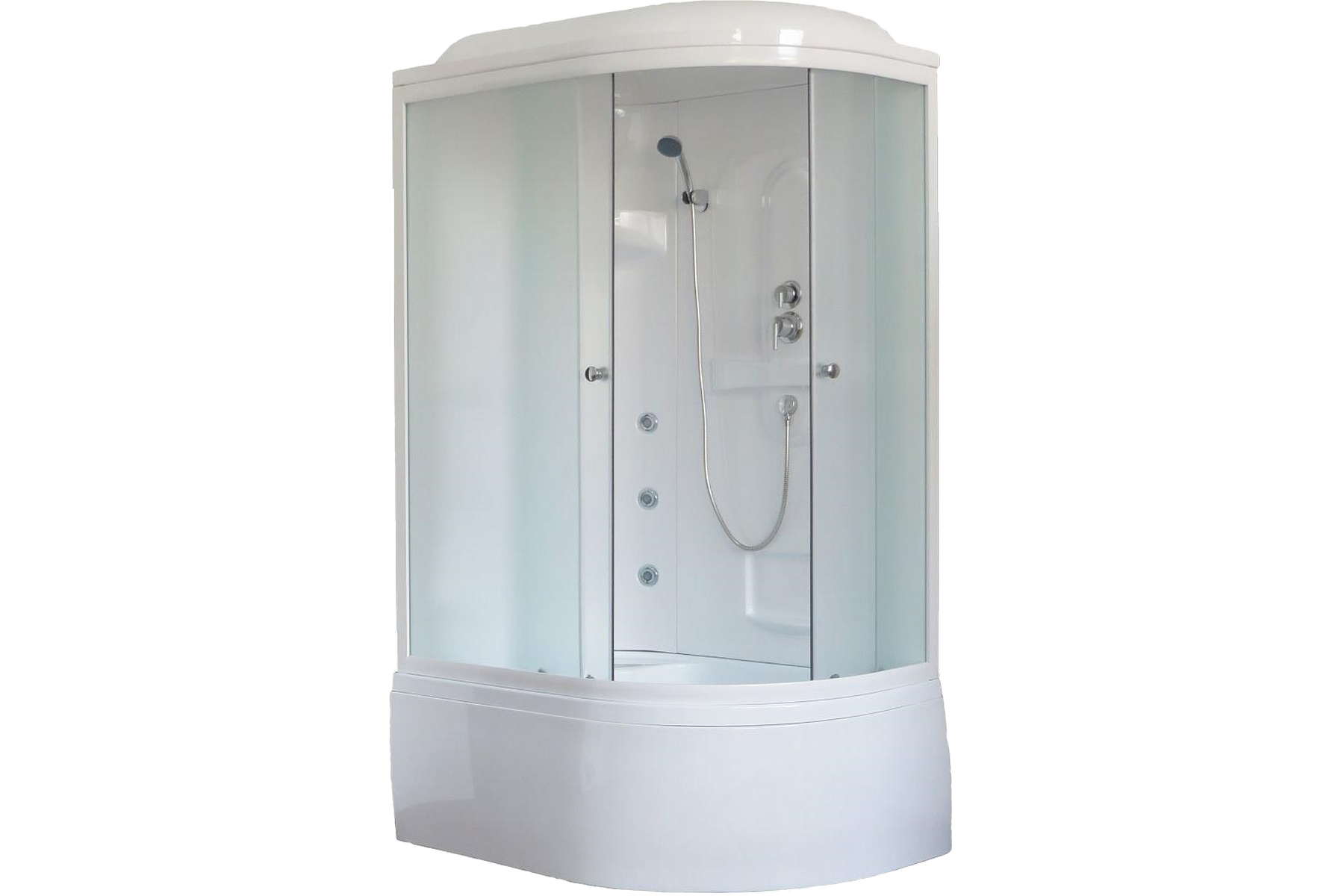 Матовая душевая кабина 120x80x217 см Royal Bath BK RB8120BK2-M-L