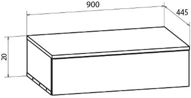 Тумба Diwo Элиста 90 С20445 антрацит