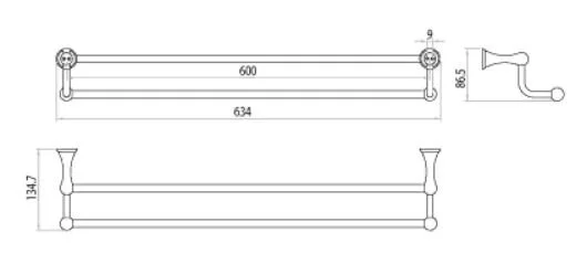 Полотенцедержатель LEMARk Standard LM2139C хром