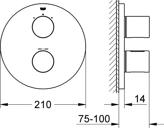 Термостат Grohe Grohtherm 3000 Cosmopolitan 19468DL0 тёплый закат, матовый