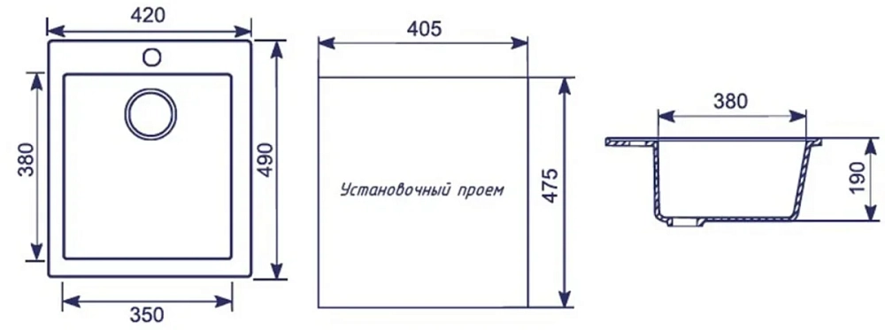 Кухонная мойка Mixline ML-GM14 ML-GM14 (311) розовый