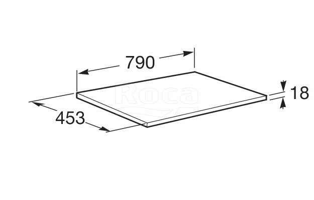 Столешница 80 см Roca Ona A857618509 белая матовая