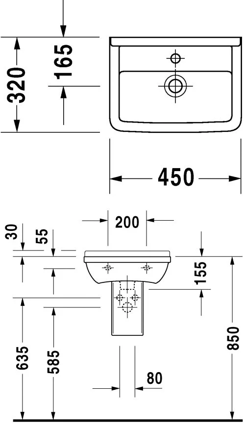 Раковина Duravit Starck 3 750450000 белый