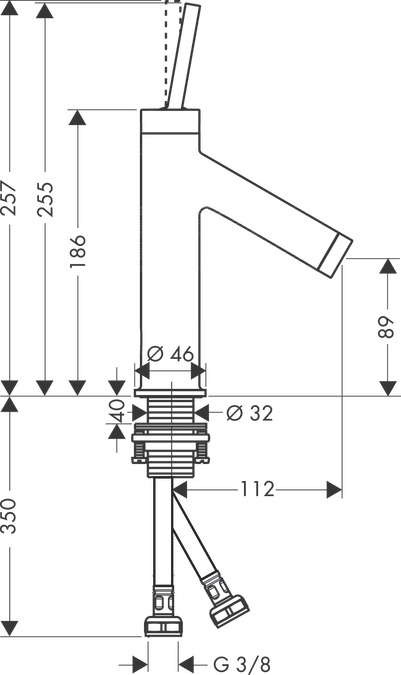 Смеситель для раковины Axor Starck 10117310, красное золото