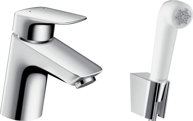 Смеситель для раковины Hansgrohe Logis 71290000 с гигиеническим душем, хром