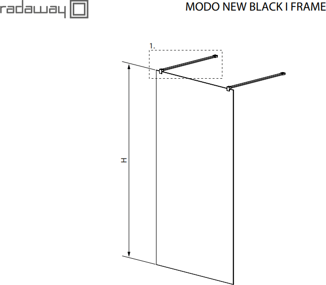 Душевая перегородка 130 см Radaway Modo I New Black 130 Frame 388134-54-58 стекло frame