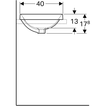 Раковина 55 см Geberit VariForm 500.736.01.2, белый