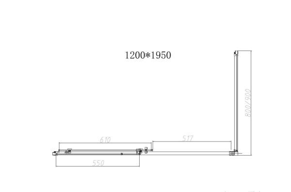 Душевой уголок Vincea Slim-N VSR-4SN9012CLB 120x90, черный, стекло прозрачное