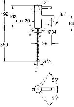 Смеситель для раковины Grohe Essence 33596000