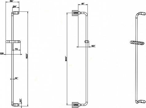 Штанга для душа Gessi Goccia 33644#299, черный