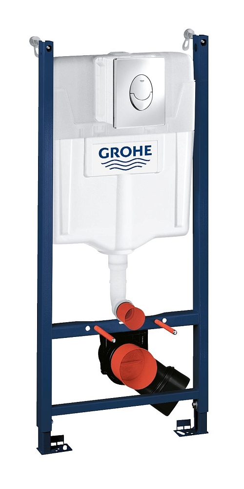 Комплект GRH745005510 Grohe + beWash инсталляция для унитаза подвесного с панелью смыва + Kraft унитаз подвесной безободковый с сиденьем микролифт белый глянец BKWHR005510