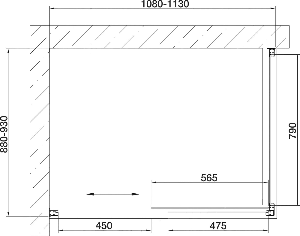 Душевой уголок Vegas Glass ZP+ZPV 110*90 05 05 профиль бронза, стекло бронза