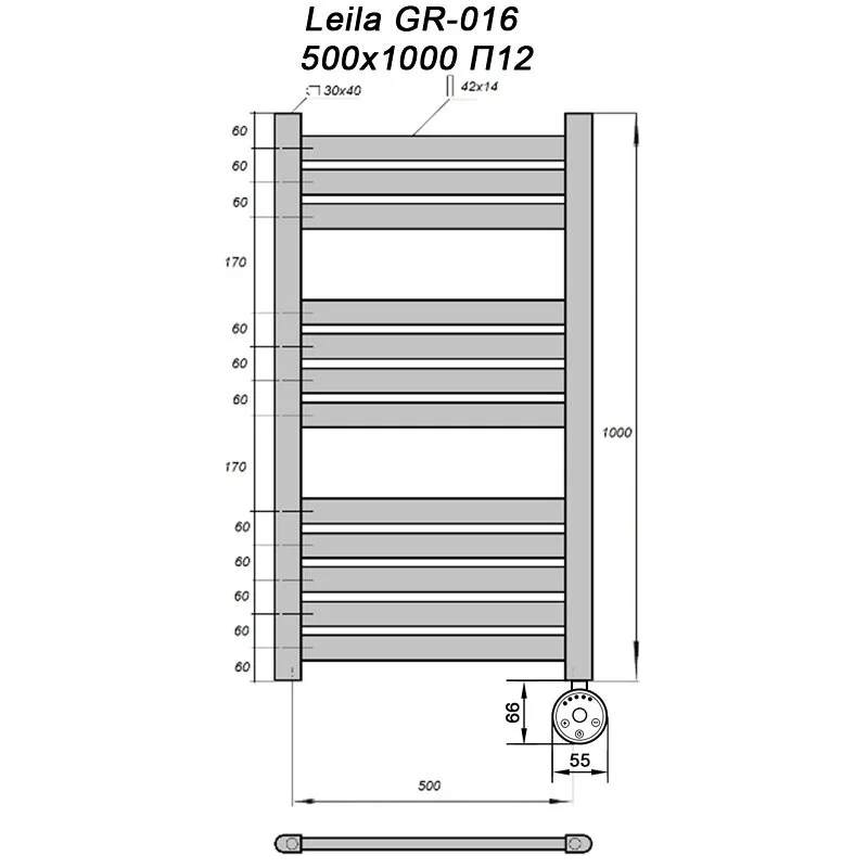 Полотенцесушитель электрический Grois Leila ca-00005352 черный