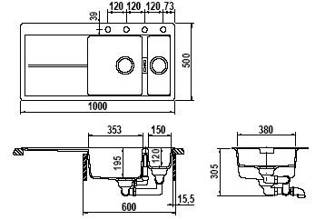 Кухонная мойка Schock Horizont 700102 коричневый