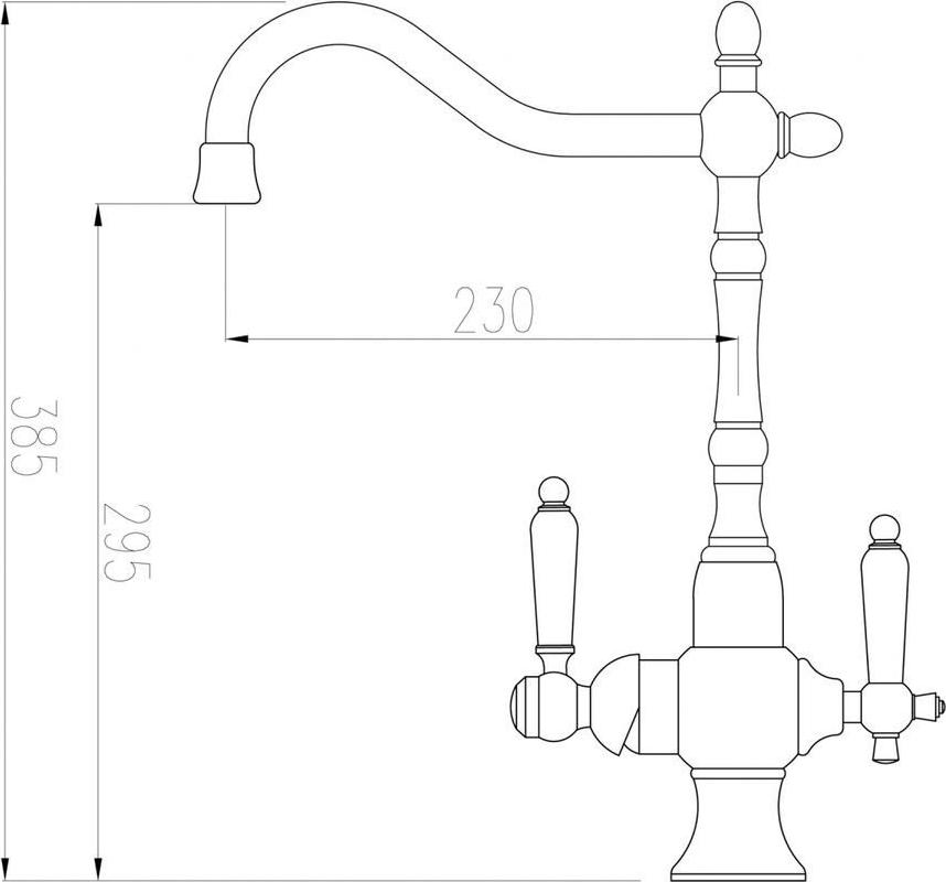 Смеситель для кухни Zorg Sanitary ZR 336 YF-50 NA, медь