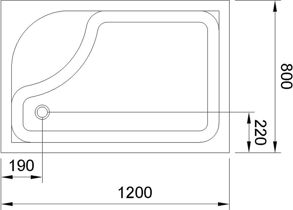 Поддон для душа 120х80 см Royal Bath BP RB8120BP-L белый