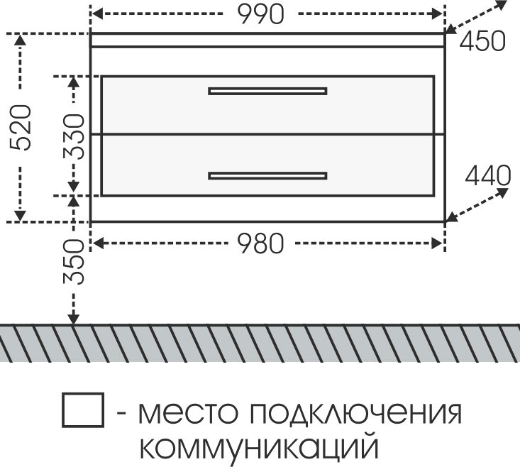 Мебель для ванной СанТа Венера 100