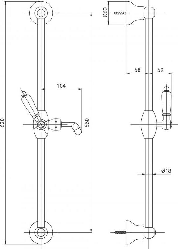 Душевой гарнитур Cezares LORD-SD-03/24-M, золото